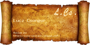 Lucz Csongor névjegykártya